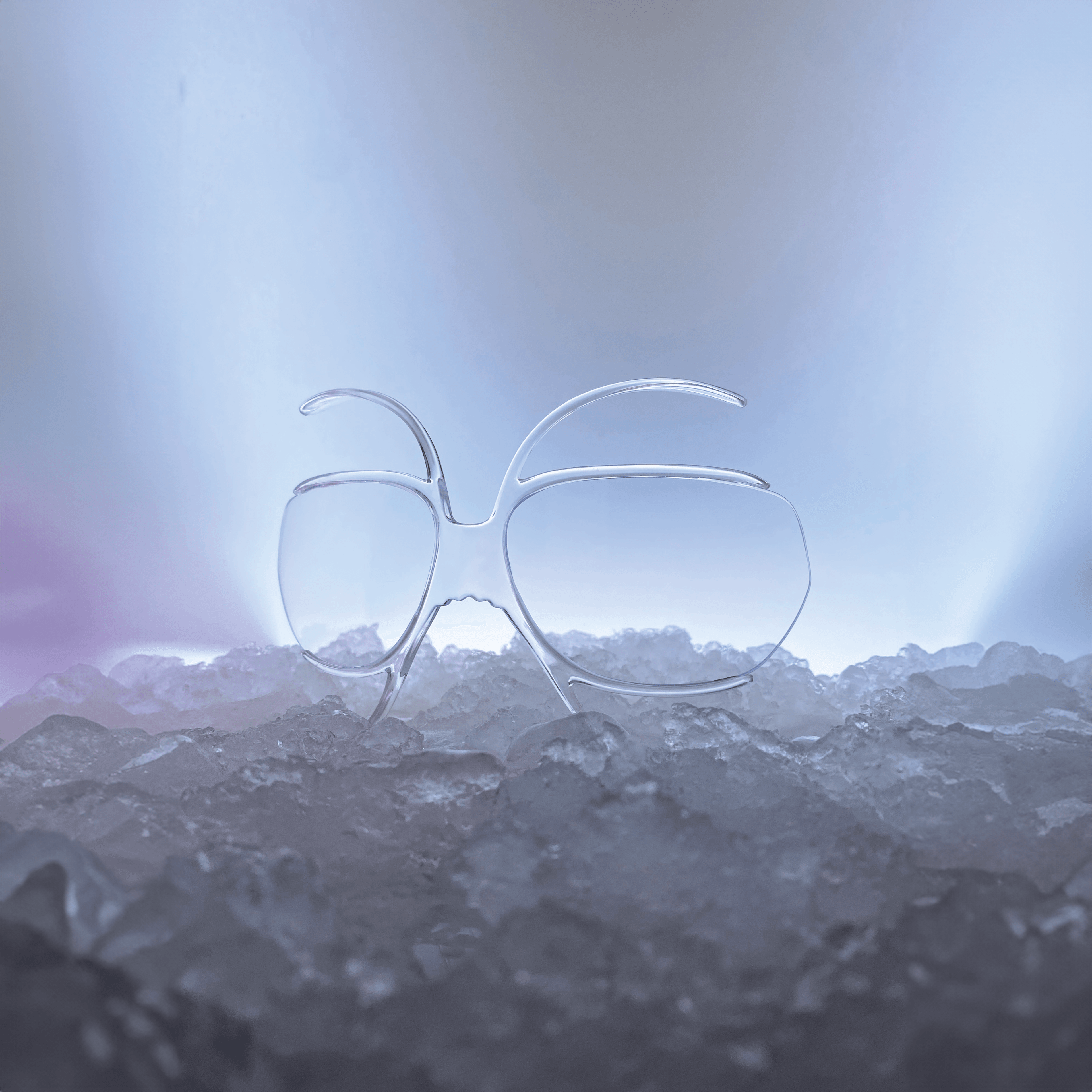The CORONET insert on a bed of crystals of ice.